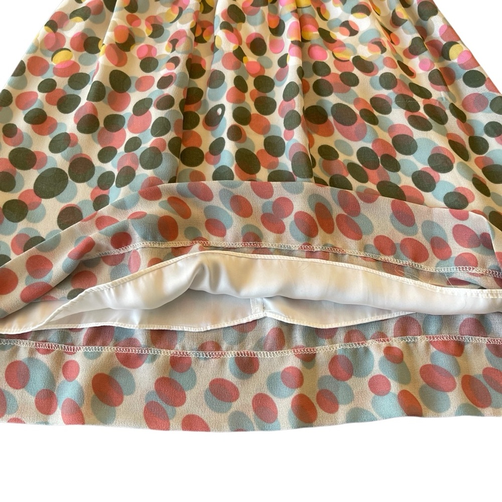 Max Studio Multi-Colour Pastel Dot Smocked Waist Blouson Dress (M) - Picture 10 of 15